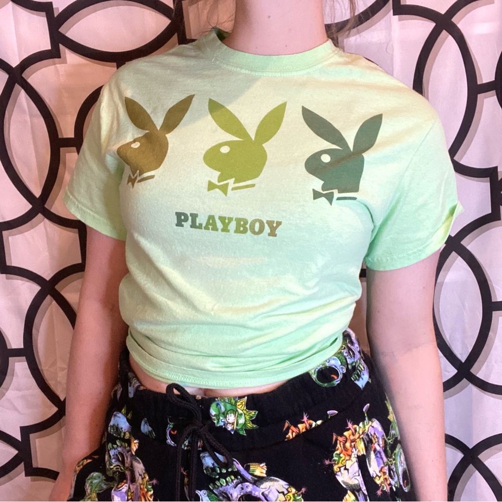 Green playboy shirt